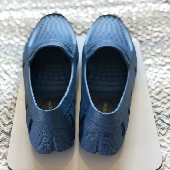 Men's Blue Waterproof Slip On Rubber Loafers Shoes - Picture 8 of 8